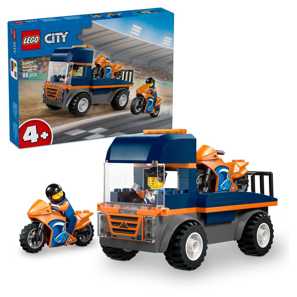  LEGO City Motorcycle Transporter Truck 60491